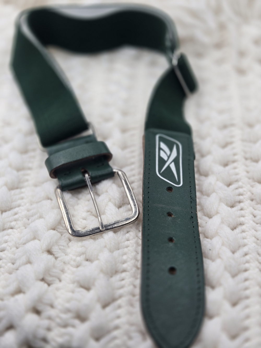 Reebok Dark Green Men's Belt Bag Strap with Silver Buckle
